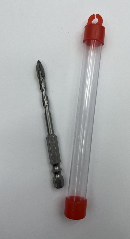 Сверло по стеклу и керамике 4 режущих кромки, шестигранный хвостовик 8мм