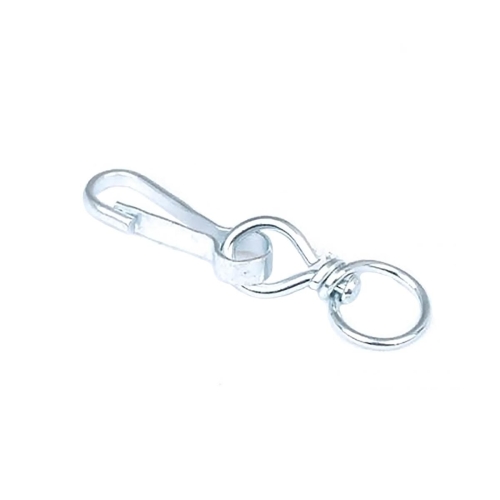 Карабин с вертлюгом 50 мм белый цинк (уп. 1 шт)