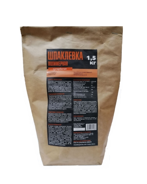 Шпаклевка полимерная супербелая (1,5 кг)