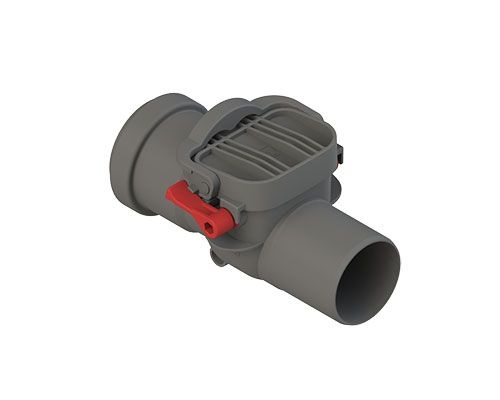 Обратный клапан 50 д/внутренней канализации ( цвет: серый)*