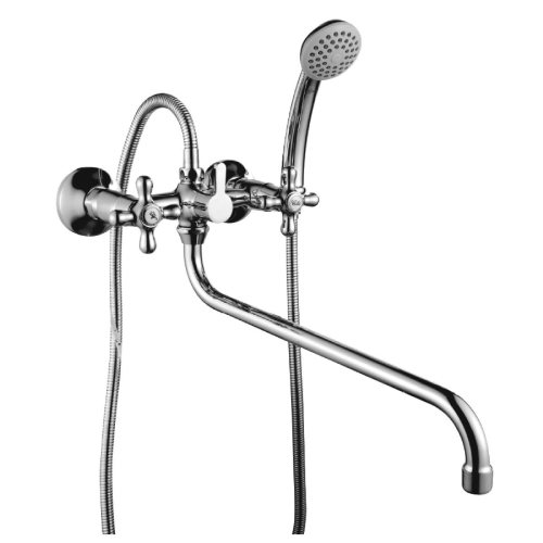 Смеситель Rossinka д/ванны H02-84R одноручный круглый излив хром L=350мм**