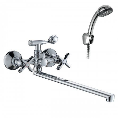 Смеситель Rossinka д/ванны RS42-80 плоский излив L-350*