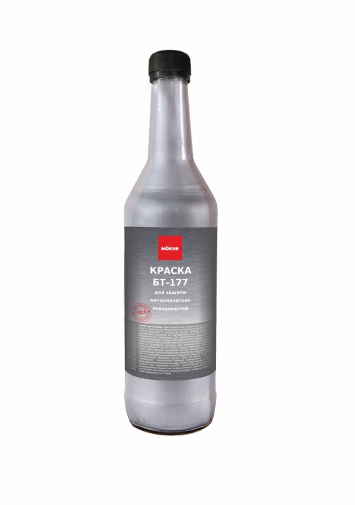 Краска БТ-177 MӦKKE серебристая (0,5 л) (1кор 12шт)