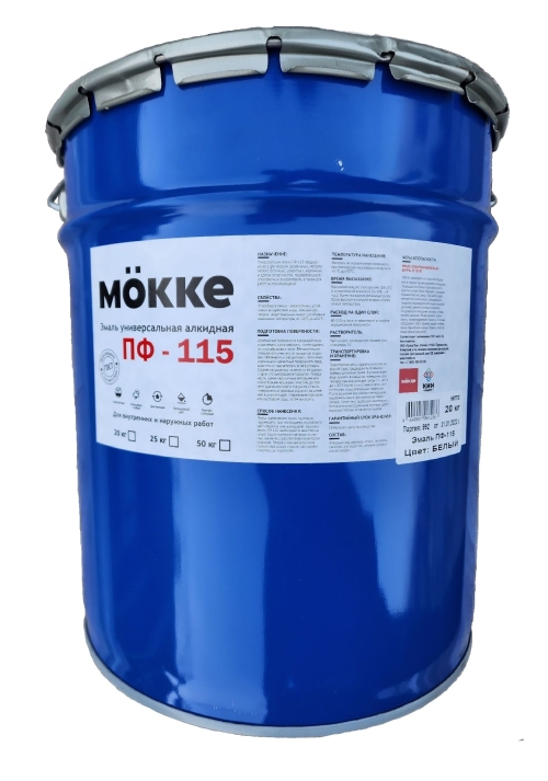 Эмаль алкидная ПФ-115 MӦKKE белая (20 кг)