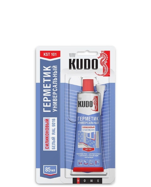 Герметик KUDO KST-101 силиконовый универсальный белый 85 мл (1уп 24шт)*