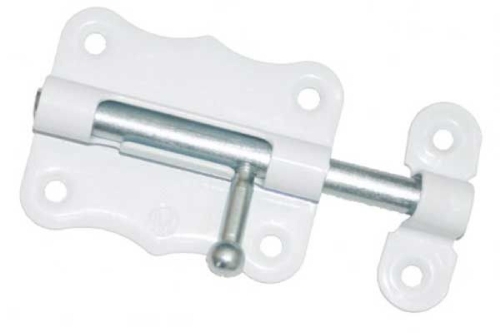 Задвижка накладная фигурная длина корпуса 60мм, с полимерным покрытием ЗТ2-60 (5 шт)