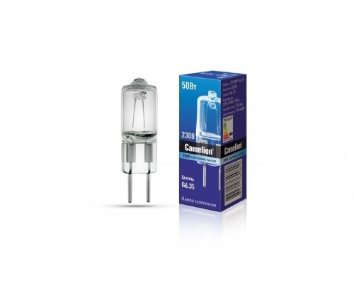 Лампа галогенная G6.35 JС 12 V 50W 3000K Camelion