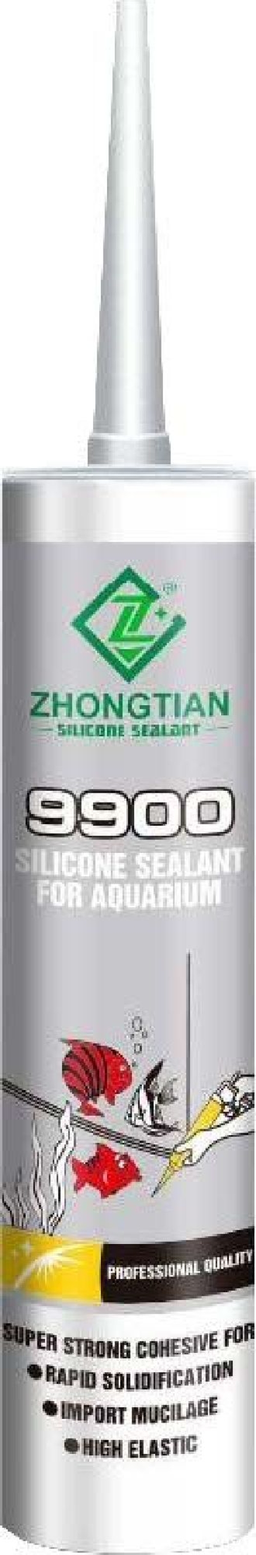 Герметик силиконовый ZT 9900 для аквариумов черный 300мл (1уп 24шт )*