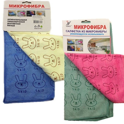Салфетка для уборки из микрофибры 300х300 мм (уп. 1 шт)