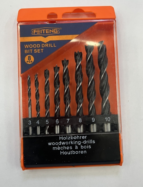 Набор сверел по дереву с подрезателем 8 предметов