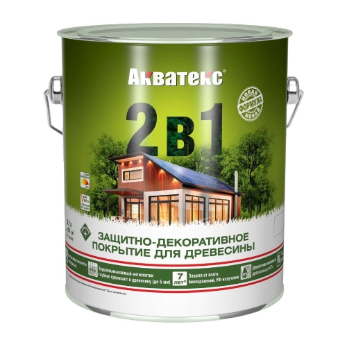 Антисептик Акватекс 2в1 дуб (2,7л) (1кор 4шт)