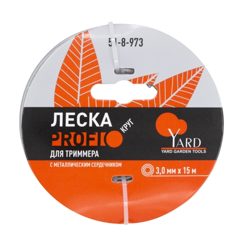 Леска для триммера Profi круг, с металлическим сердечником 3,0ммх15м