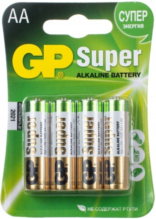 Батарейка АА LR6 BL*4 GP Super