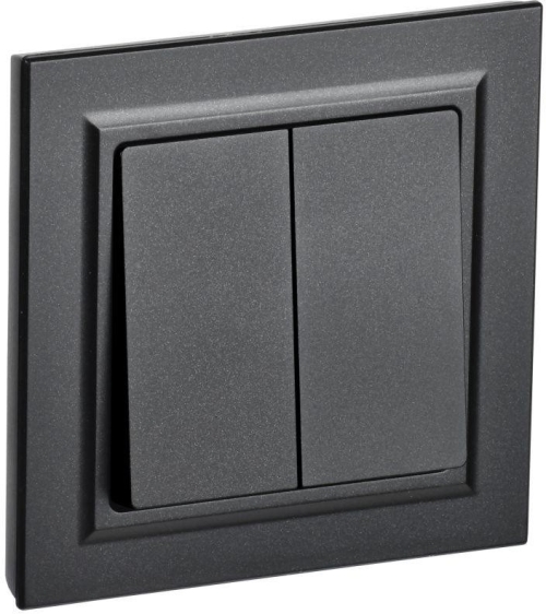 Выключатель СУ 2кл. 10А, черный