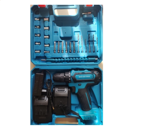 Шуруповерт с 2 аккумуляторами + оснастка 24V, 2АКБ, в кейсе