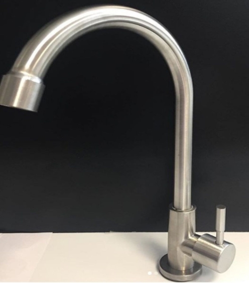 Смеситель Lemen LA9012 моно, крепеж-гайка, никель, цинк