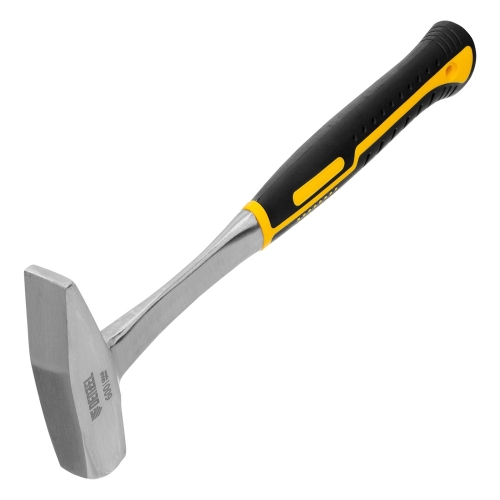 Молоток слесарный цельнометаллический с двухкомпонетной рукояткой 800г вес с рукояткой 1380г)