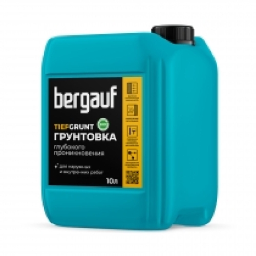 Грунтовка Bergauf Tiefgrund глубокого проникновения для наружных и внутренних работ (10 л)