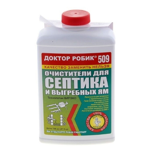 Доктор Робик очиститель для септика и выгребной ямы 798 мл (12 шт)