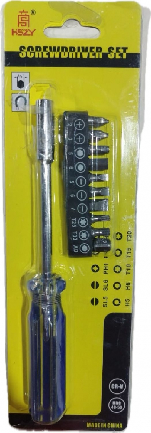 Отвёртка-держатель бит 10 насадок