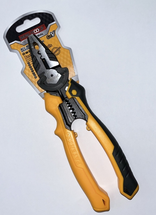 Плоскогубцы ПРОФИ двухкомпонентные рукоятки 5в1 225мм