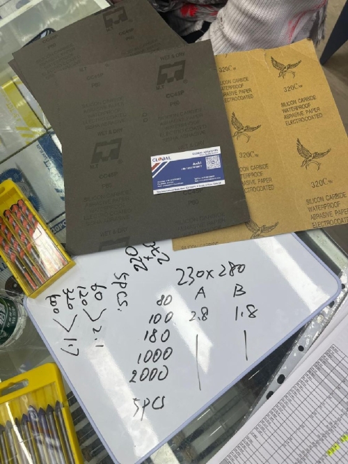 Шкурка шлифовальная на бумажной основе Р2000 220х270мм (5шт)