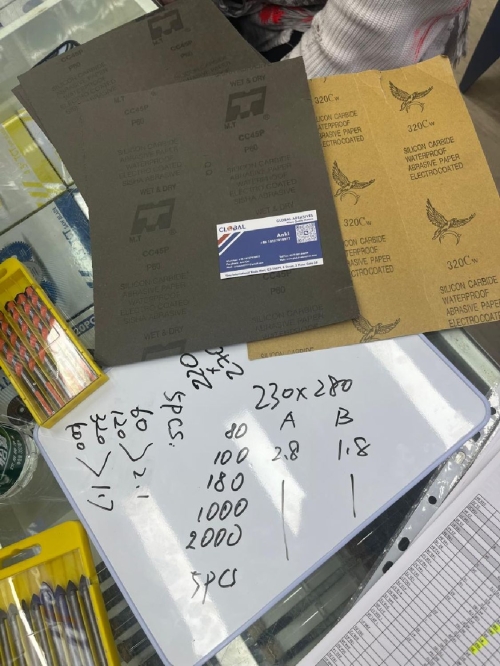 Шкурка шлифовальная на бумажной основе Р80 220х270мм (5шт)