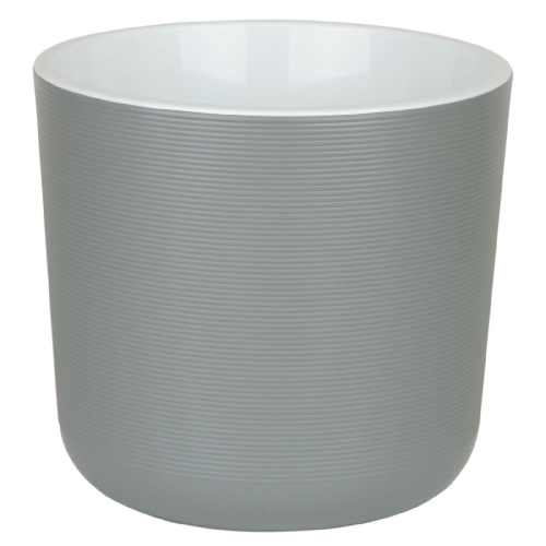 Горшок ЛИОН 16,6л d30 h30 Серый муссон с вкладкой