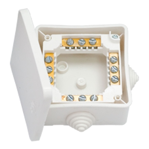 Коробка распр для о/п 78*78*42 с клемм. 4 ввода