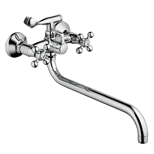 Смеситель Haiba д/ванны HB2619-2 с длин. излив.L-35 см и переключ. в корп, Латунь