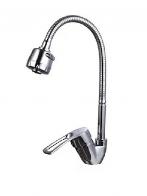 Смеситель Vadoom д/кухни 843801V с гибким изливом цинк/хром