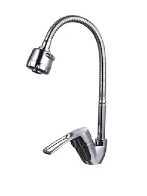 Смеситель Vadoom д/кухни 843801V с гибким изливом цинк/хром