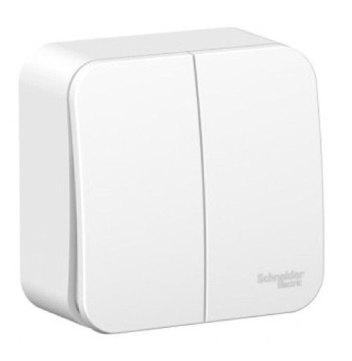 Выключатель ОУ 2кл. 10А, белый Systeme Electric BLANCA
