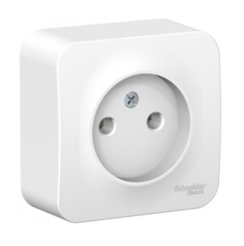 Розетка ОУ одинарная б/з, белый Systeme Electric BLANCA