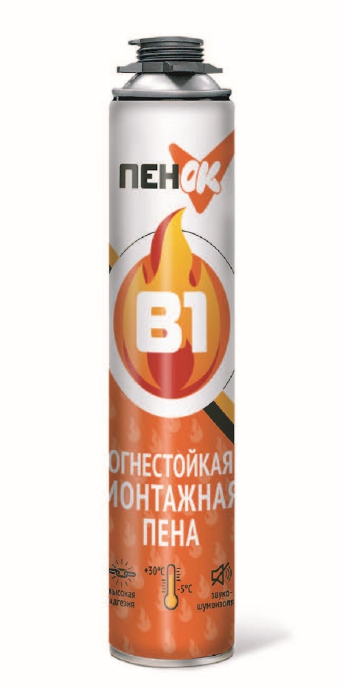 Пена огнестойкая ПенОК профессиональная (1кор=12 шт) (пал=816шт)