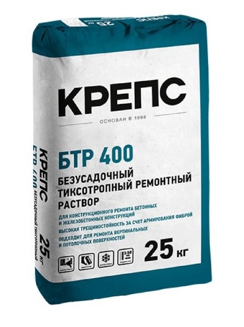 Ремонтная смесь КРЕПС БТР 400 (25кг) (1п 56шт)