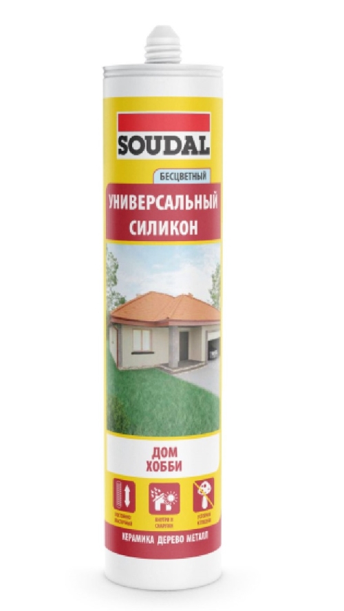 Герметик Соудал силиконовый универсальный белый 280 мл арт.105907