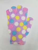 Мочалка-перчатка мягкая "Нежный горох", мягкая, цвет микс,16,5см (растягивается)